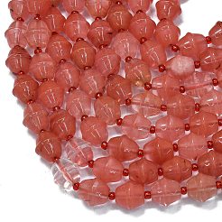 Synthetic Cherry Quartz Glass Beads Strands&nbsp;G-K389-D19-01