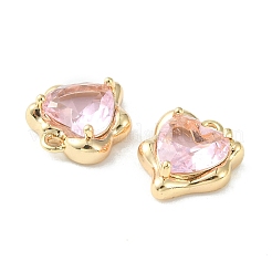 Brass Micro Pave Cubic Zirconia Charms&nbsp;KK-L208-06G-02