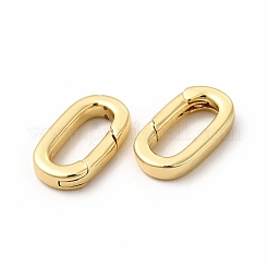 Rack Plating Brass Spring Gate Rings&nbsp;KK-H436-13A-G