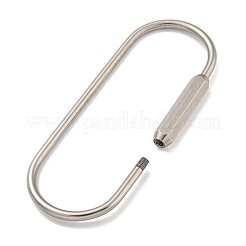 Non-Tarnish 304 Stainless Steel Screw Carabiner Lock Charms&nbsp;X-STAS-C092-05A-P