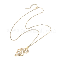 304 Stainless Steel Empty Macrame Pouch Star Moon Pendant Cable Chain Necklaces&nbsp;NJEW-JN05282-02