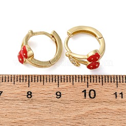 Cherry Brass Micro Pave Clear Cubic Zirconia Hoop Earrings&nbsp;EJEW-U062-06A-G