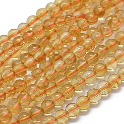 Natural Citrine Beads Stretch Wrap Bracelets&nbsp;BJEW-D443-01