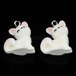 Flocky Resin Pendants&nbsp;RESI-N032-14
