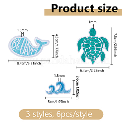 18Pcs 3 Styles Polyester Computerized Embroidery Iron on/Sew on Patches&nbsp;PATC-DC0001-14