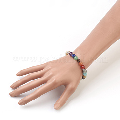 Natural Flower Amazonite Beads Stretch Bracelets&nbsp;BJEW-JB03846-05