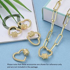 Brass Screw Carabiner Lock Charms&nbsp;ZIRC-E164-13G