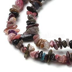 Natural Multicolor Tourmaline Chip Beads Strands&nbsp;G-D093-A05