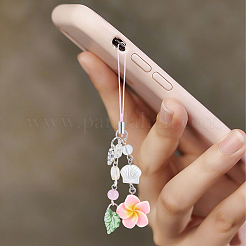 1Pc Alloy Polyester Mobile Straps&nbsp;AJEW-BM0001-22B