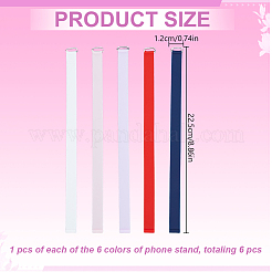 6Pcs 6 Colors Silicone Mobile Phone Case Wrist Straps&nbsp;AJEW-DR0002-51
