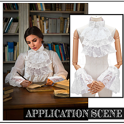 Polyester Detachable Lace Ruffle Collar & Sleeves Set&nbsp;AJEW-WH0248-638B