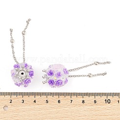 Handmade Luminous Polymer Clay Rhinestone Beads&nbsp;CLAY-H003-09P-01