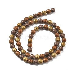 PVD Vacuum Plating Non-magnetic Synthetic Hematite Beads Strands&nbsp;G-F682-01C