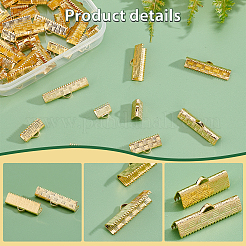 Brass Ribbon Ends&nbsp;KK-PH0003-96