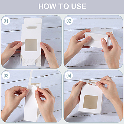 Rectangle Paper Gift Boxes with Clear Window&nbsp;CON-WH20003-02C