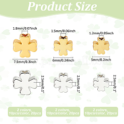 60Pcs 6 Styles Brass Beads&nbsp;KK-PH0010-98