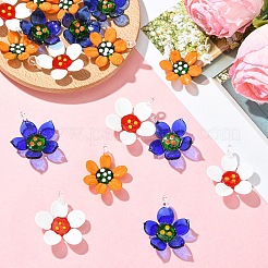 3Pcs Handmade Lampwork Pendants&nbsp;LAMP-YW0001-90