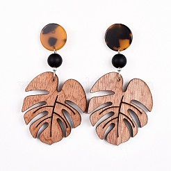 Wooden Dangle Earrings&nbsp;EJEW-JE03320
