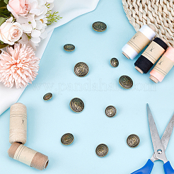 20Pcs 4 Styles Alloy Buttons&nbsp;BUTT-DR0001-04AB