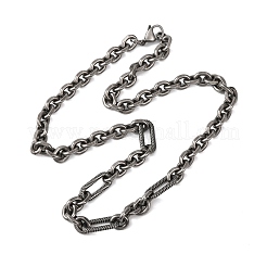Vintage 304 Stainless Steel Figaro Chain Cable Chain Necklaces&nbsp;NJEW-C115-03AS