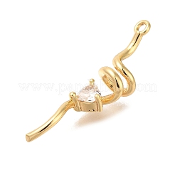 Brass Micro Pave Cubic Zirconia Pendants&nbsp;KK-M301-14G