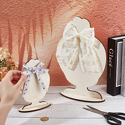 2 Bags 2 Styles Cute Girl Head Shaped Plywood Hairpin Display Rack&nbsp;ODIS-PH0001-94