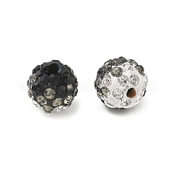 Handmade Polymer Clay Rhinestone Beads&nbsp;RB-CBAFAF8-01B