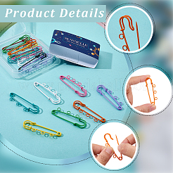 18Pcs 9 Colors Spray Printed Iron Brooch Findings&nbsp;IFIN-SC0002-07