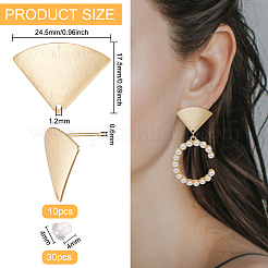 10Pcs Brass Stud Earrings&nbsp;KK-BC0011-54
