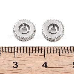 Brass Micro Pave Clear Cubic Zirconia Beads&nbsp;KK-Z059-01P
