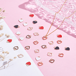 36Pcs 6 Styles Golden Plated Alloy Enamel Charms&nbsp;ENAM-LP0001-02