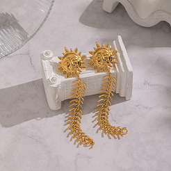 Sun 304 Stainless Steel Tassel Stud Earrings&nbsp;EC2553