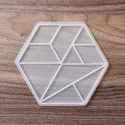DIY Triangle & Trapezoid & Rhombus Tangram Pieces Display Decoration Silicone Molds&nbsp;LS-DIY-G067-05D