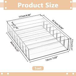 8 Grids PET USB Cable Storage Drawer Boxes without Lid&nbsp;CON-WH0095-165