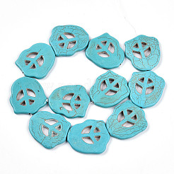 Dyed Synthetic Turquoise Beads Strands&nbsp;TURQ-T004-10