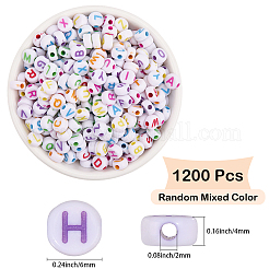 1200Pcs Craft Acrylic Horizontal Hole Letter Beads&nbsp;SACR-PA0001-09