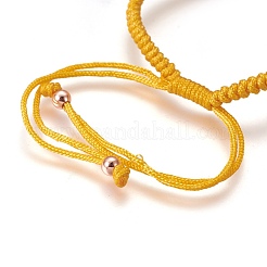 Nylon Cord Braided Bead Bracelets Making&nbsp;BJEW-F360-FRG22
