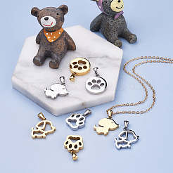304 Stainless Steel Pendants&nbsp;STAS-FW0001-09