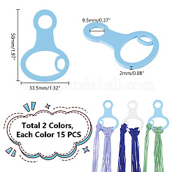 30Pcs 2 Colors Acrylic Spool Floss Bobbins&nbsp;FIND-PH0018-39B