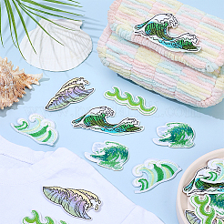 15Pcs 5 Styles Polyester Thread Computerized Embroidery Iron On/Sew On Patches&nbsp;PATC-PH0001-83