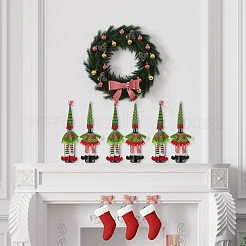 4 Sets 2 Style Christmas Wine Bottle Cover Pleuche Decoration&nbsp;AJEW-GF0007-18