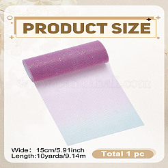 1 Roll Polyester Deco Mesh Ribbons&nbsp;DIY-LP0002-20B
