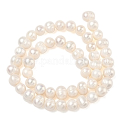 Natural Cultured Freshwater Pearl Beads Strands&nbsp;PEAR-L034-10B