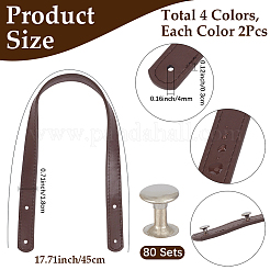 8 Bags 4 Colors PU Leather Bag Straps&nbsp;AJEW-CL0005-79