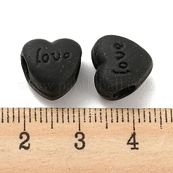 Spray Painted Alloy European Beads&nbsp;FIND-G064-15