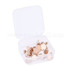 18Pcs 3 Size PVD Vacuum Plating 304 Stainless Steel Stud Earring Findings&nbsp;STAS-ZZ0001-06RG