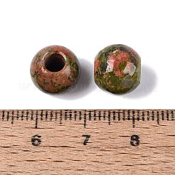 Natural Unakite European Beads&nbsp;G-Q607-02O