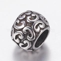 304 Stainless Steel European Beads&nbsp;STAS-P173-099AS