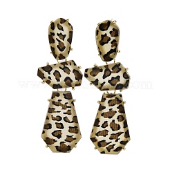 Alloy acrylic Dangle Stud Earrings&nbsp;LS-EJEW-M075-01G-04
