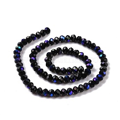 Electroplate Opaque Solid Color Glass Beads Strands&nbsp;EGLA-A034-P6mm-L01